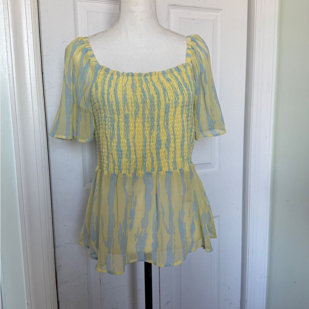 Anthropologie New Without Tags Moon River Sz Large Summer Blouse